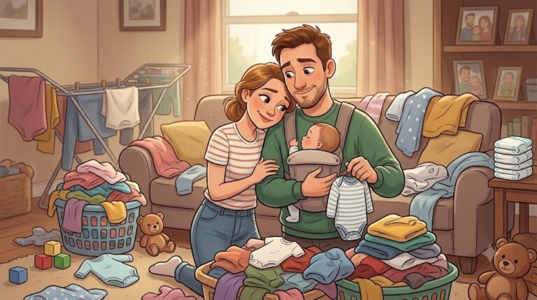 Liebe zwischen Windeln und Wäschebergen: Wie Paare im Familienchaos verbunden bleiben