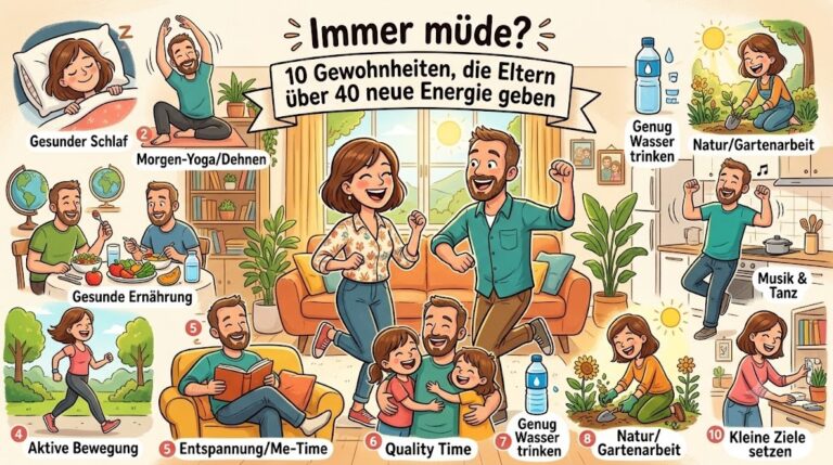 Immer müde? 10 Gewohnheiten, die Eltern über 40 neue Energie geben