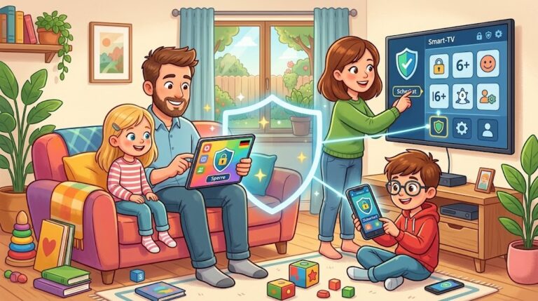 Kindersicherung einrichten: So schützen Eltern Smartphone, Tablet und Smart-TV