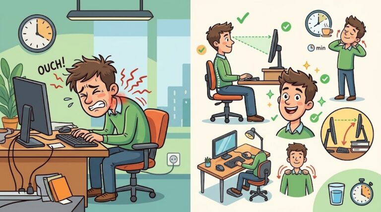 Nackenschmerzen durch Bildschirmarbeit: Die einfachen Tricks, die sofort helfen