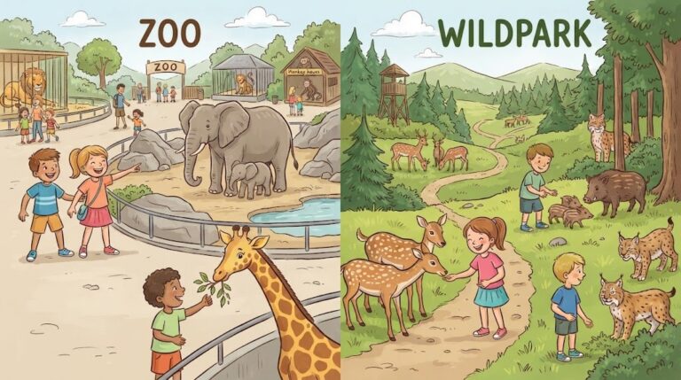 Zoo oder Wildpark? Welche Tiererlebnisse Kindern wirklich gefallen