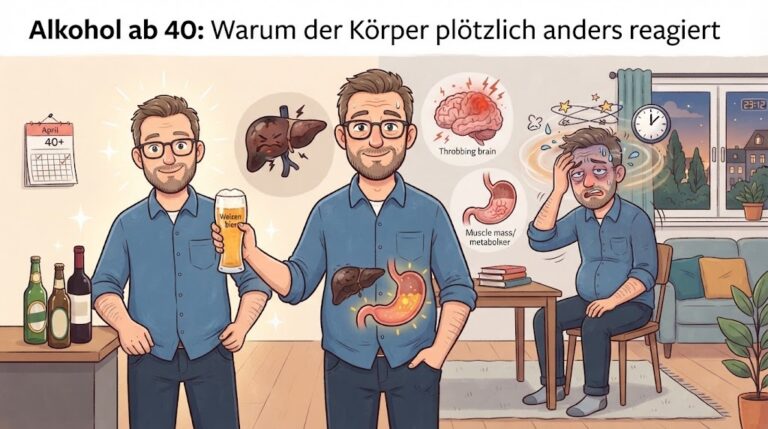 Alkohol ab 40: Warum der Körper plötzlich anders reagiert