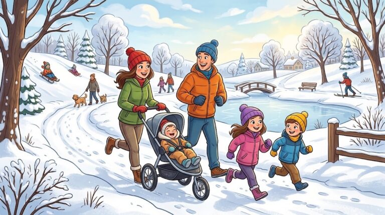 Fit durch den Winter: So bleiben Eltern trotz Kälte aktiv
